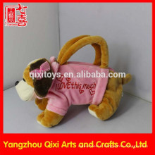 Wholesale en peluche sac à main sac mignon valentine chien sac sac animal rose